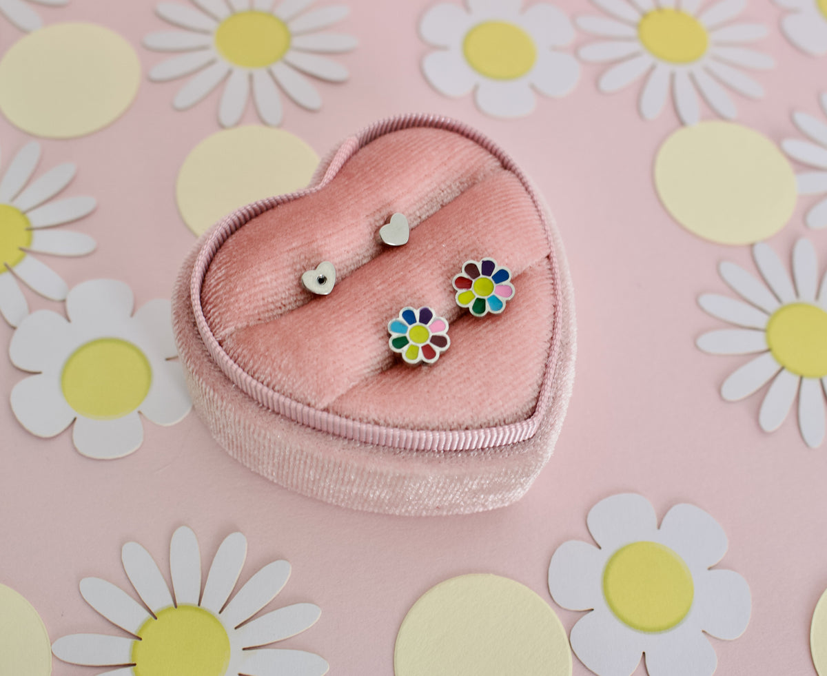 Rainbow Flower - Silver