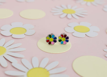 Rainbow Flower - Silver